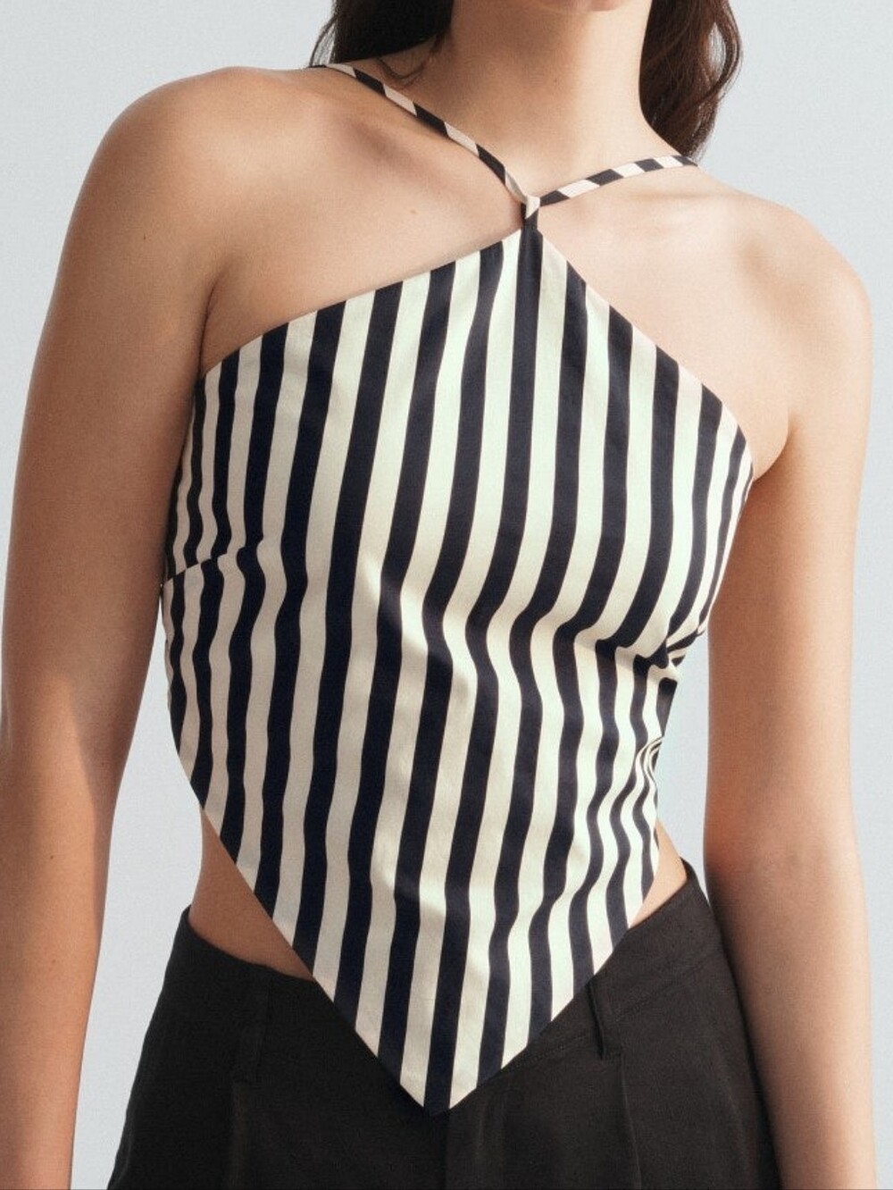 SIMONMILLER Kit Poplin Tie Top Halter Neck Sleeveless Back Tie Size L